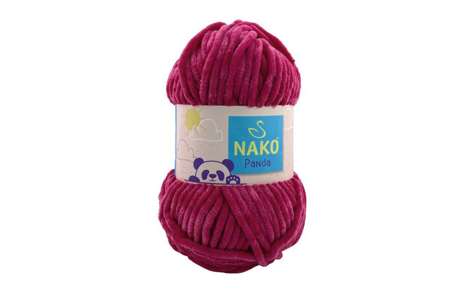Пряжа Nako panda 100гр/120м, фуксія темна, 3125