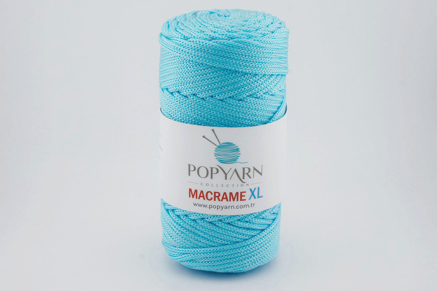 Пряжа Macrame XL 250гр/125м POPYARN, бірюзовий світлий, 450