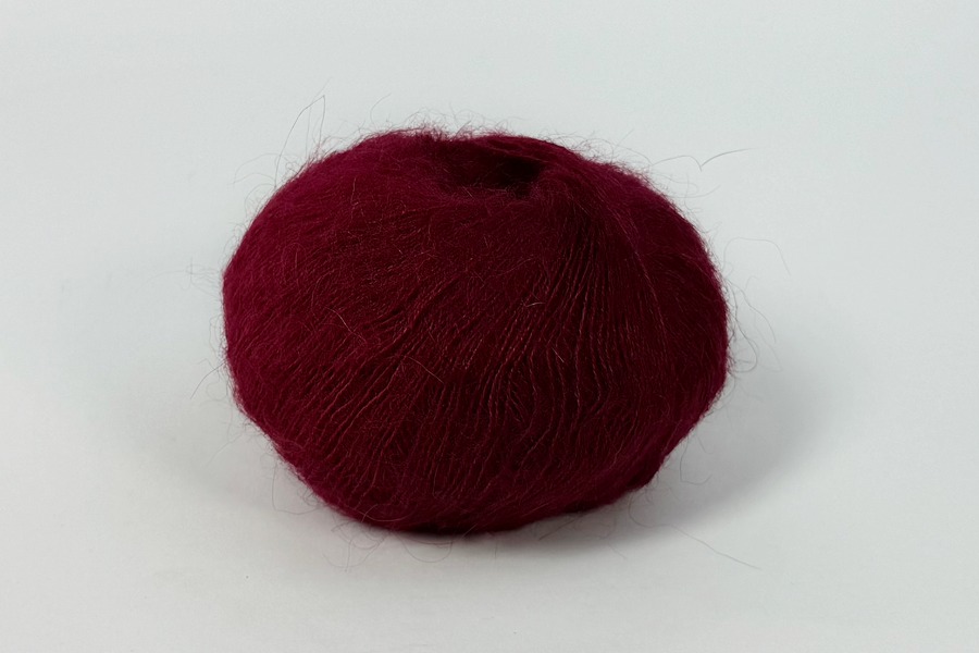 Пряжа Mohair 25гр/200м, малиновий темний, 22