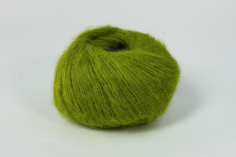 Пряжа Mohair 25гр/200м, зелений грушевий, 23