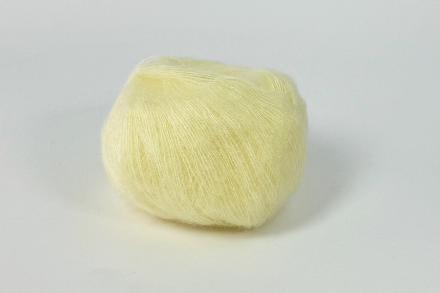Пряжа Mohair 25гр/200м, жовтий блідий, 16