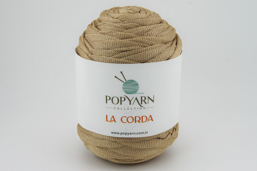 Пряжа La Corda 250гр/100м POPYARN, бежевий золотистий, 1221