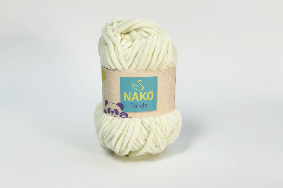 Пряжа Nako panda 100гр/120м, салатовий блідий, 3118