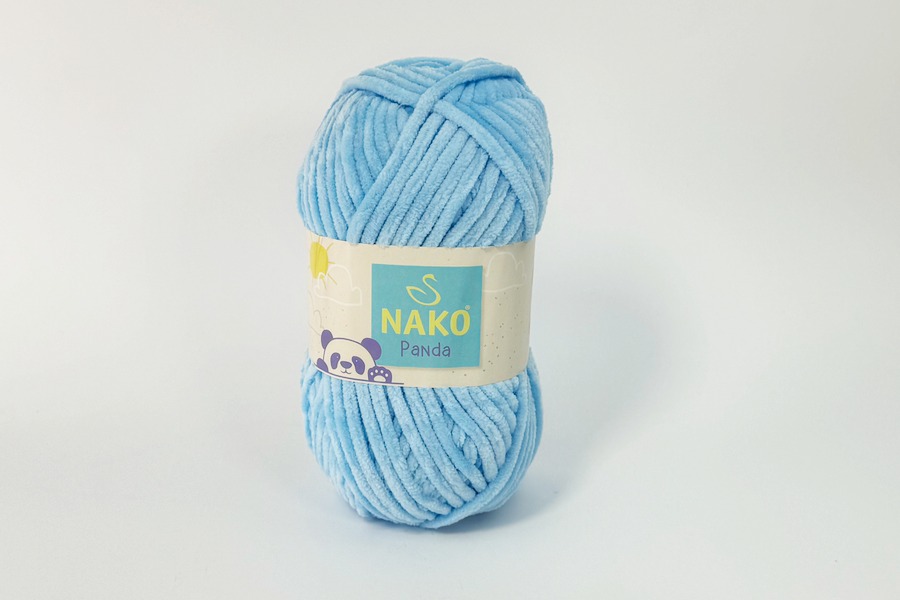 Пряжа Nako panda 100гр/120м, блакитний світлий, 3123