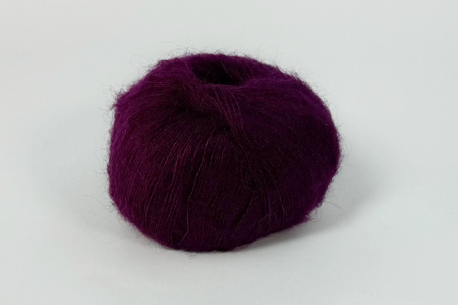 Пряжа Mohair 25гр/200м, бузковий темний, 24