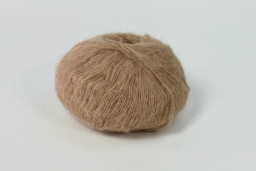 Пряжа Mohair 25гр/200м, бежевий капучіно, 14