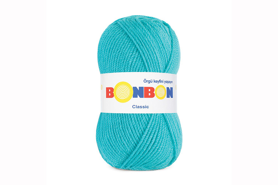 Пряжа Bonbon classic 100гр/200м NAKO, блакитний яскравий, 98238