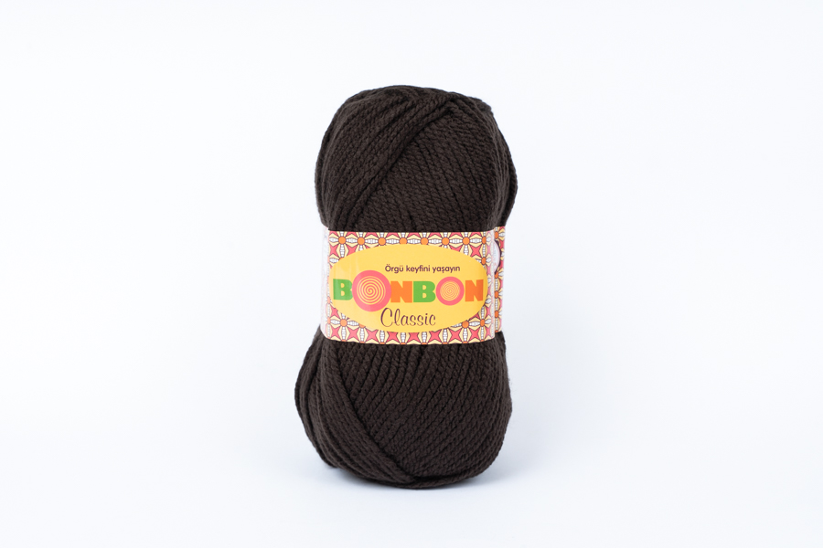 Пряжа Bonbon classic 100гр/200м NAKO, коричневий темний, 98582