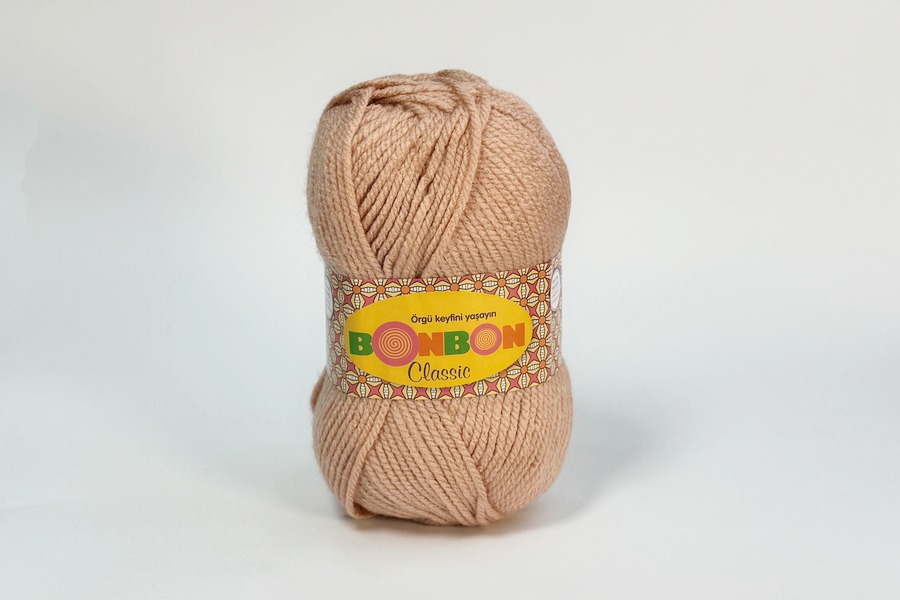 Пряжа Bonbon classic 100гр/200м NAKO, персиковий блідий, 98637