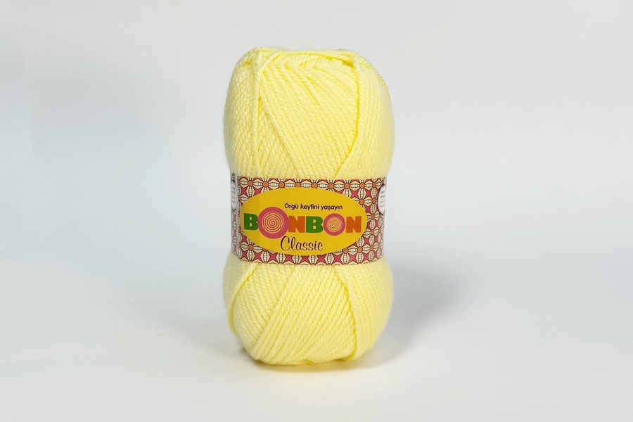 Пряжа Bonbon classic 100гр/200м NAKO, жовтий світлий, 98595