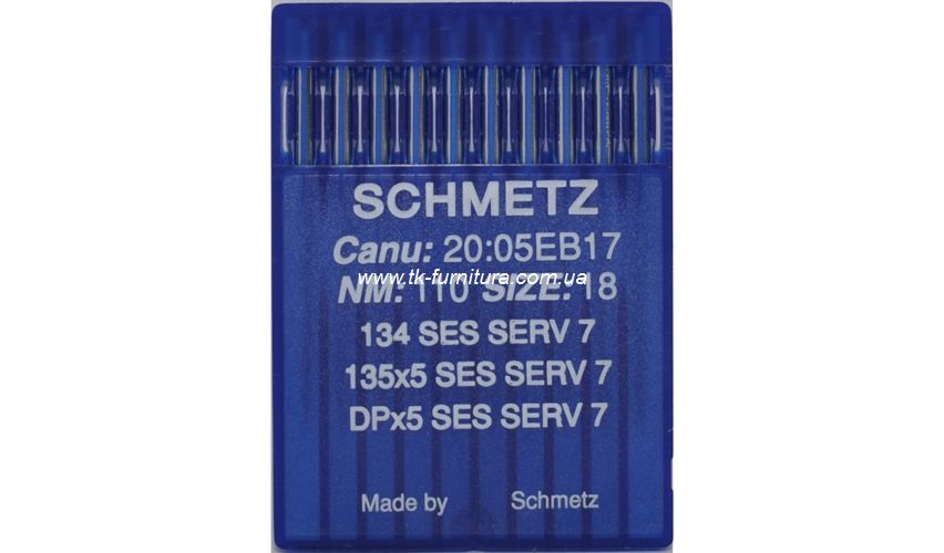 Голки DPx5 №110 (товста, сферичне тонке вістря), SCHMETZ
