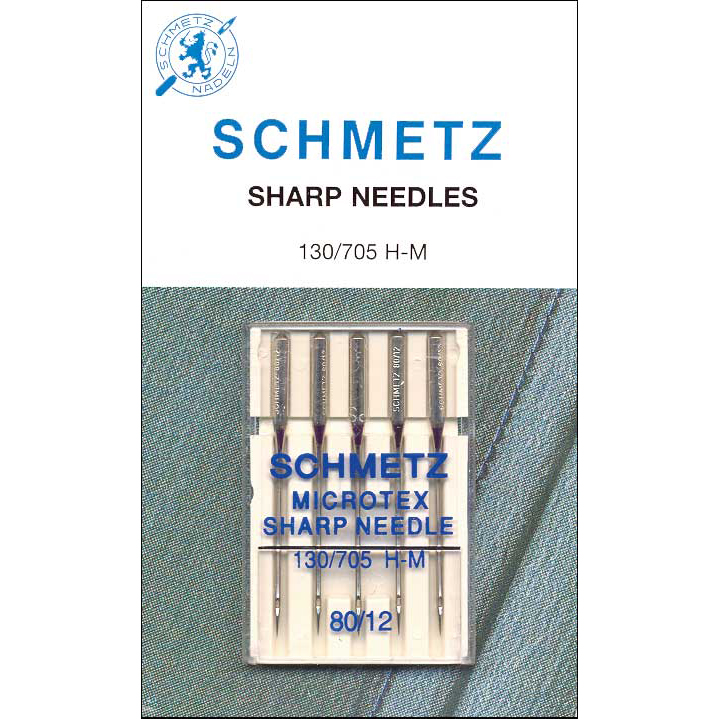 Голки №80 із особливо гострим і тонким вістрям MICROTEX, SCHMETZ