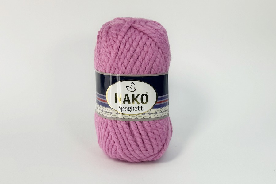 Пряжа Spaghetti 100гр/60м NAKO, рожевий темний, 6750