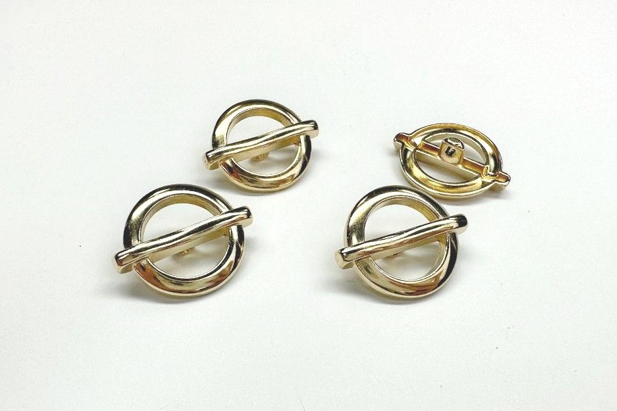 Гудзик металевий 15 мм Mertbutton, золото, SMB-023-24-gold