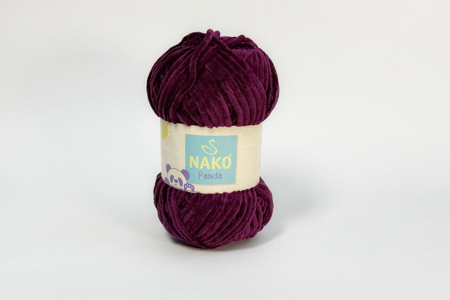 Пряжа Nako panda 100гр/120м, фуксія темна, 3098