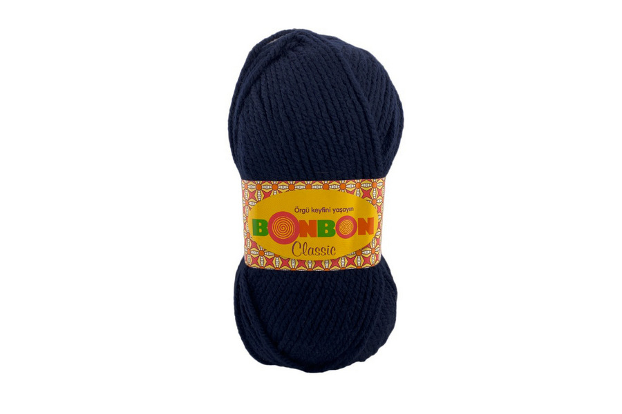 Пряжа Bonbon classic 100гр/200м NAKO, синій темний, 98666
