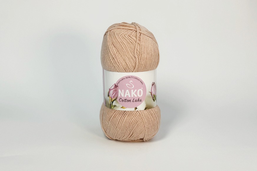 Пряжа Cotton Lux 100гр/330м NAKO, пудровий рожевий, 97545