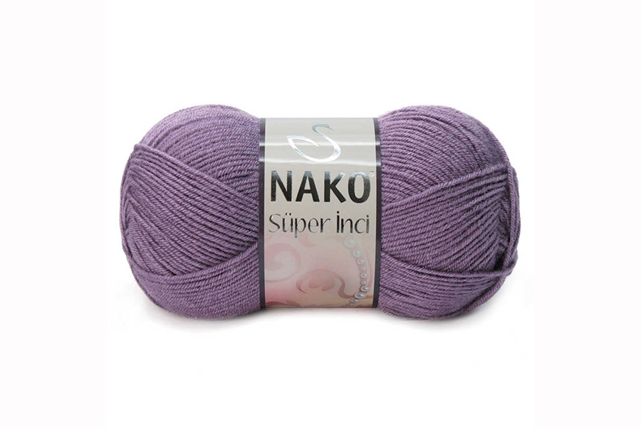 Пряжа Super inci 100гр/260м NAKO, бузковий сливовий, 6684