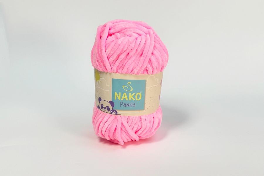 Пряжа Nako panda 100гр/120м, рожевий яскравий, 3107