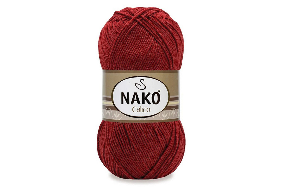 Пряжа Calico 100гр/245м NAKO, теракотовий брудний, 12153