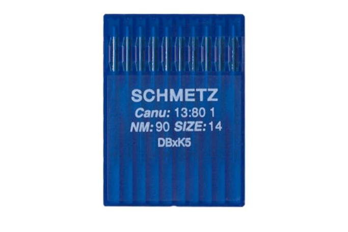 Голки DBxK5 №90 (колба тонка, кругле стандартне вістря), SCHMETZ