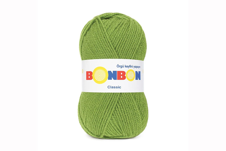 Пряжа Bonbon classic 100гр/200м NAKO, зелений яскравий, 98204
