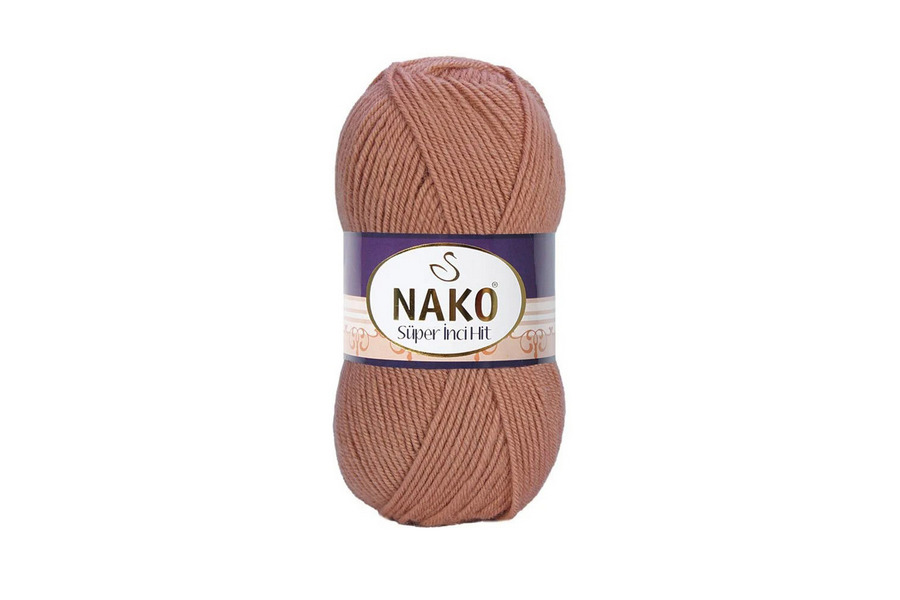Пряжа Super inci hit 100гр/180м NAKO, бежевий рожевий, 11311