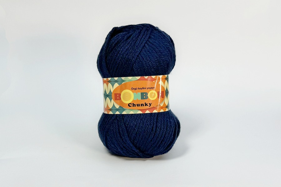 Пряжа Bonbon chunky 100гр/135м NAKO, синій темний, 98207