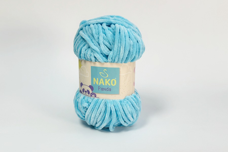 Пряжа Nako panda 100гр/120м, блакитний блідий, 3117