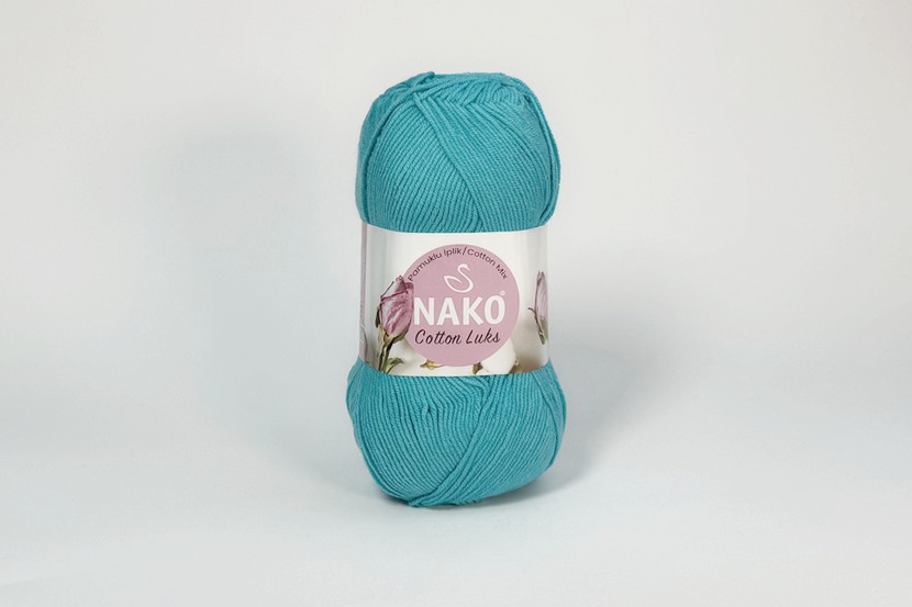 Пряжа Cotton Lux 100гр/330м NAKO, бірюзовий світлий, 97577