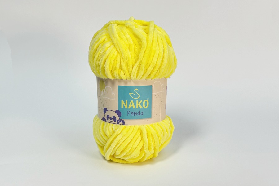 Пряжа Nako panda 100гр/120м, жовтий яскравий, 3093