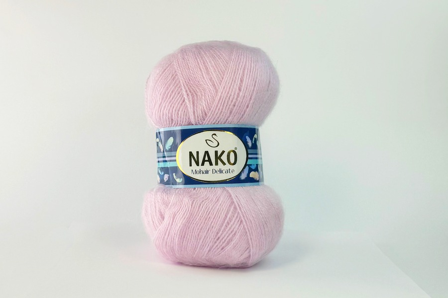 Пряжа Mohair Delikate 100гр/500м NAKO, рожевий світлий, 6116