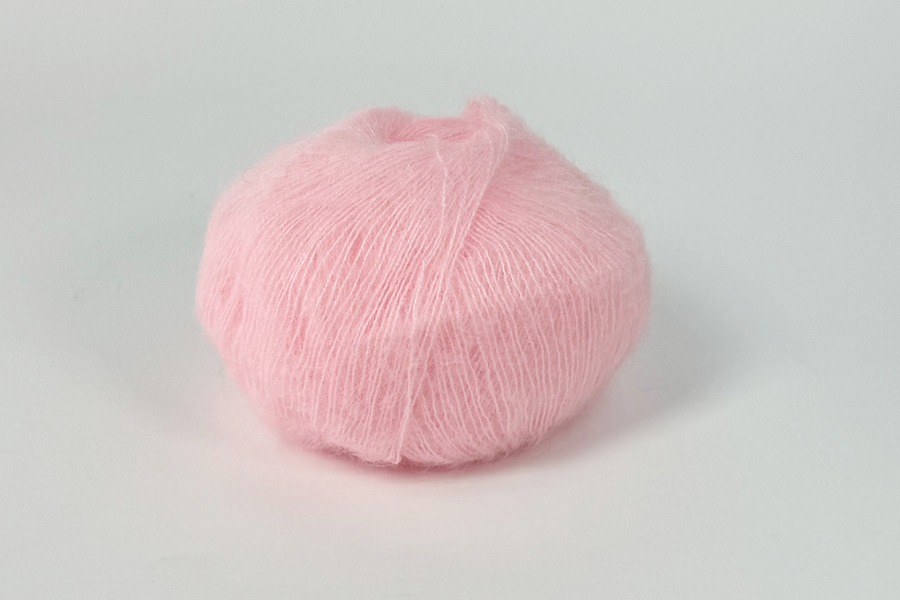 Пряжа Mohair 25гр/200м, рожевий світлий, 15