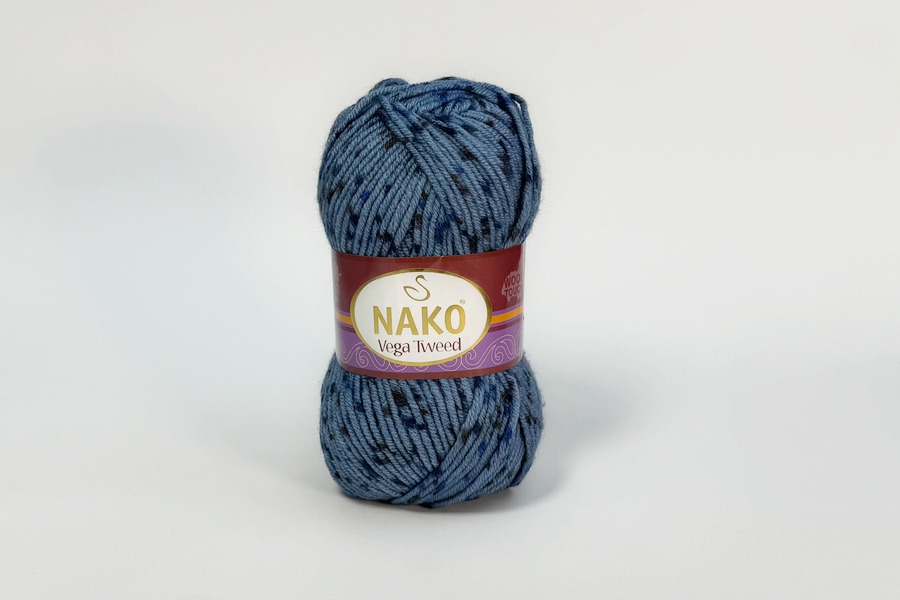 Пряжа Vega Tweed 100гр/195м NAKO, блакитний сірий, 31764