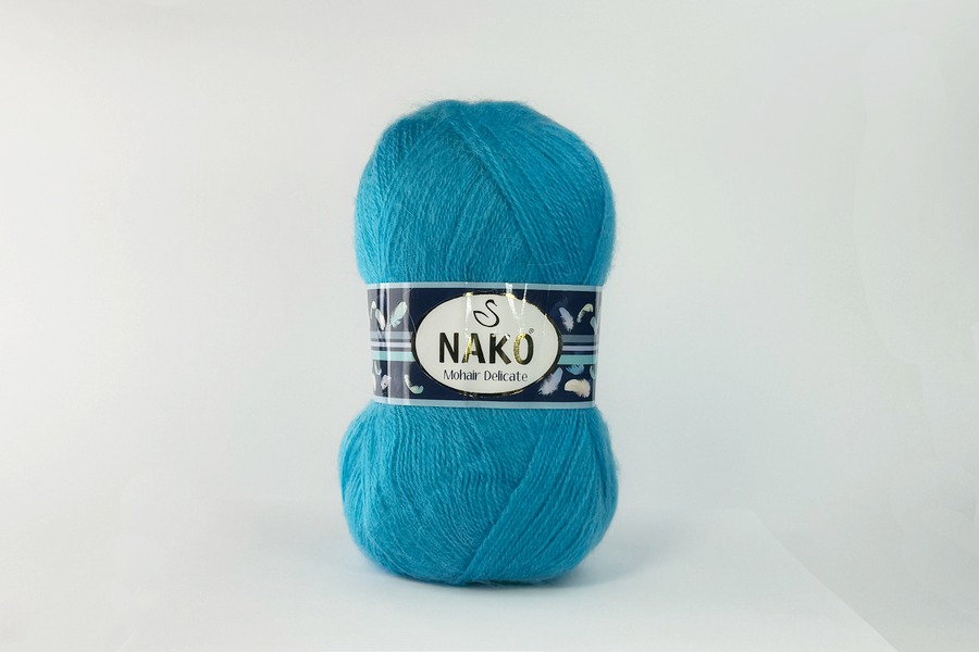 Пряжа Mohair Delikate 100гр/500м NAKO, бірюзовий світлий, 6134