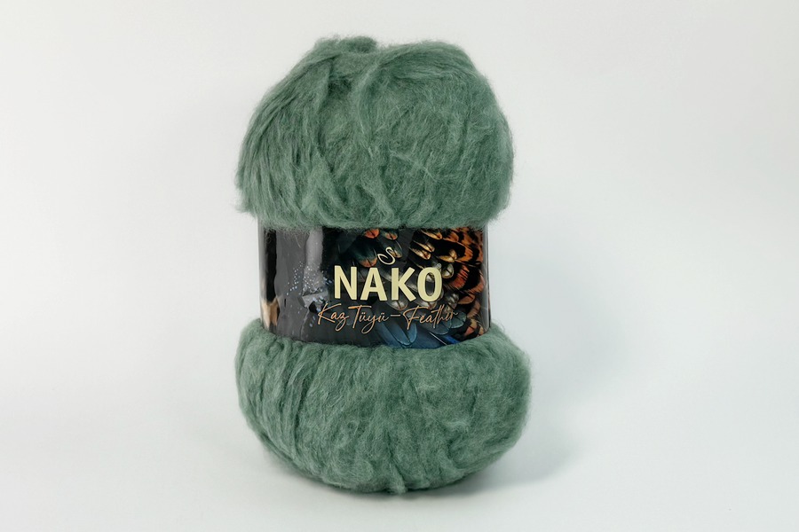 Пряжа KazTuyu Feather 100гр/200м NAKO, полиновий світлий