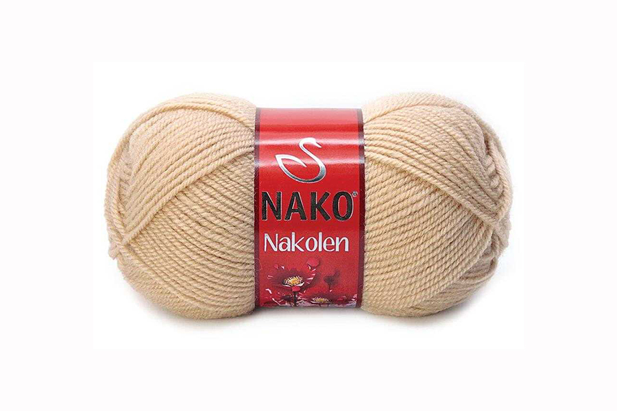 Пряжа 100гр/210м Nakolen, бежевий золотистий, 219
