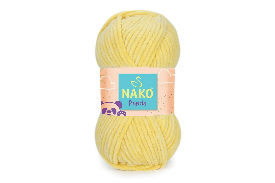 Пряжа Nako panda 100гр/120м, жовтий світлий, 215