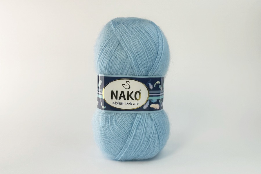 Пряжа Mohair Delikate 100гр/500м NAKO, блакитний світлий, 6119