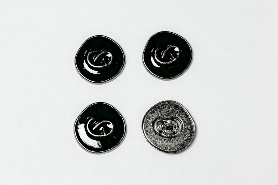 Гудзик металевий 23 мм Mertbutton, нікель чорний, UTS-66-36-b.nik