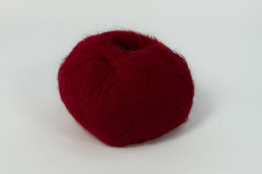 Пряжа Mohair 25гр/200м, червоний темний, 33