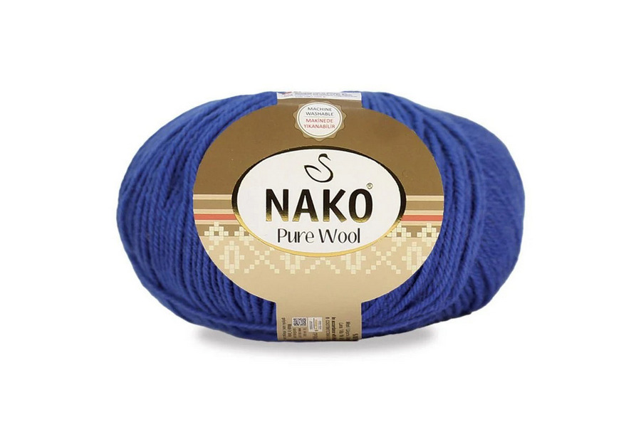 Пряжа 100гр/220м Pure wool, електрик фіолетовий, 5522