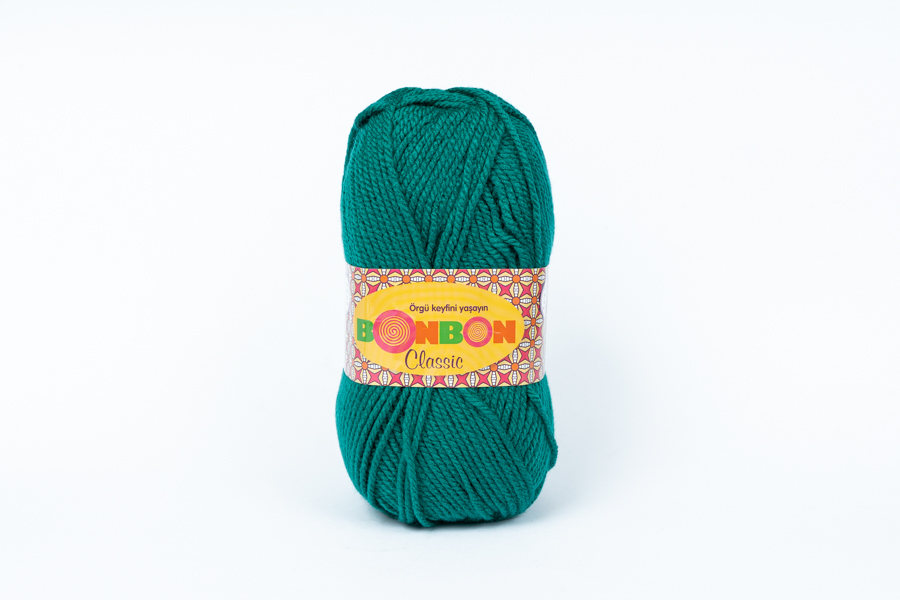 Пряжа Bonbon classic 100гр/200м NAKO, зелений темний, 98325