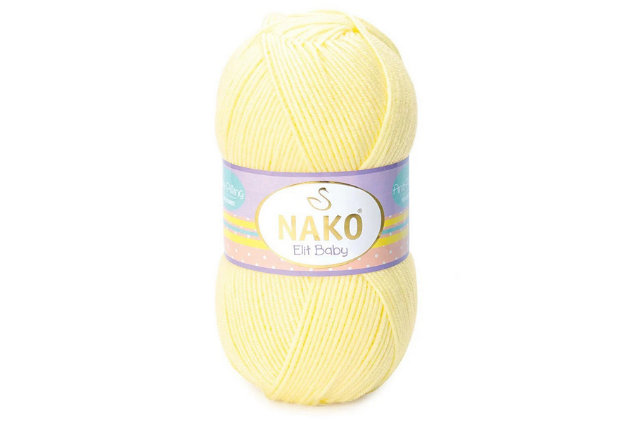 Пряжа Elit Baby 100гр/250м NAKO, жовтий лимонний, 3664