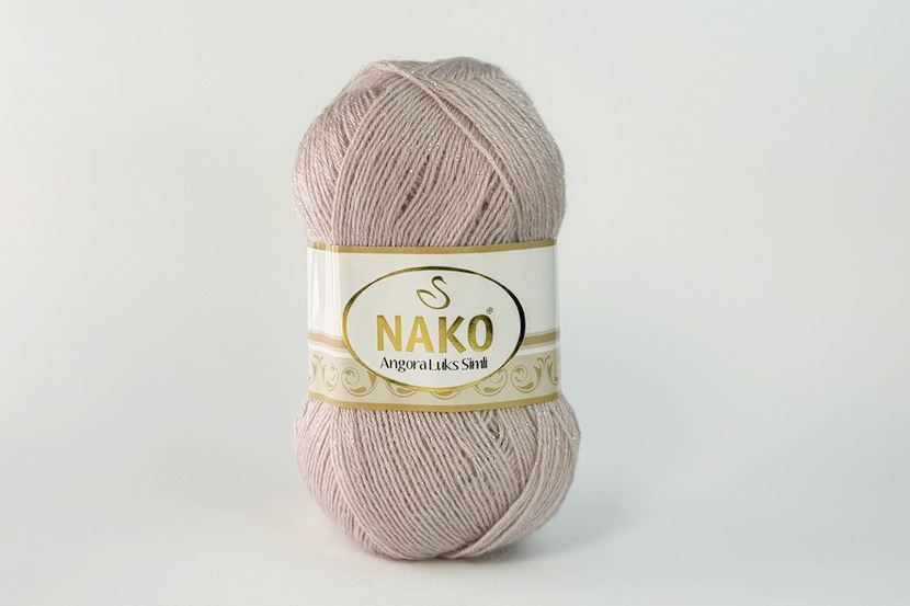 Пряжа 100гр/550м Angora Luks Simli, бузковий рожевий, 318