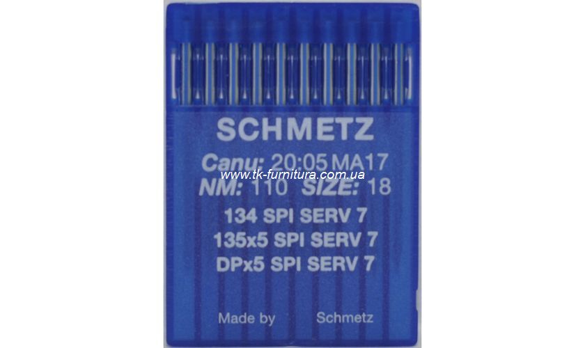 Голки DPx5 №110 (товста, кругле гостре вістря), SCHMETZ