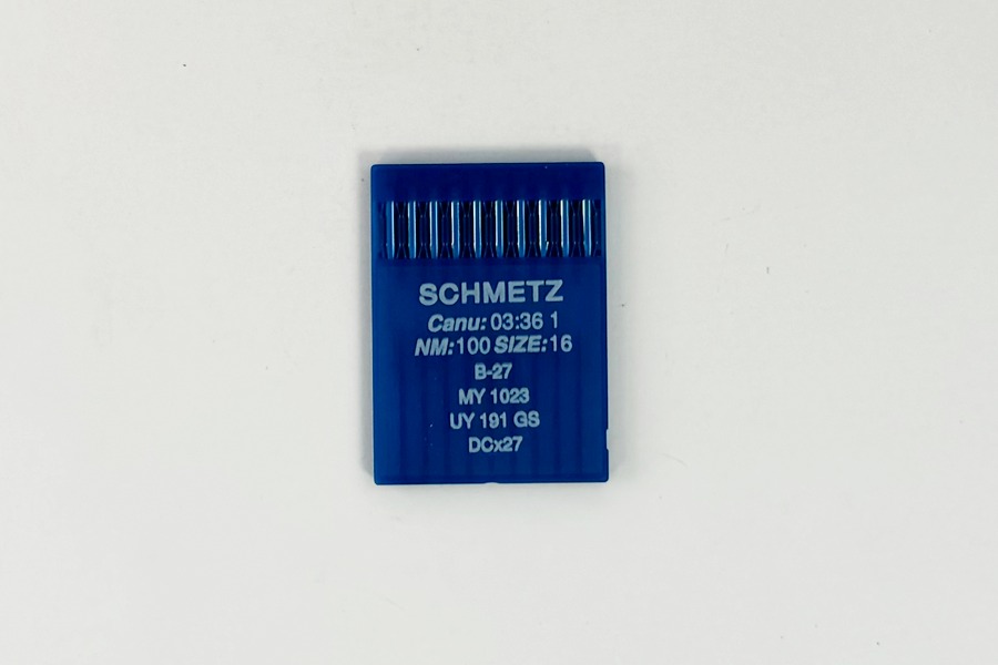 Голки DCх27 для оверлоку №100 (товста, кругле стандартне вістря), SCHMETZ
