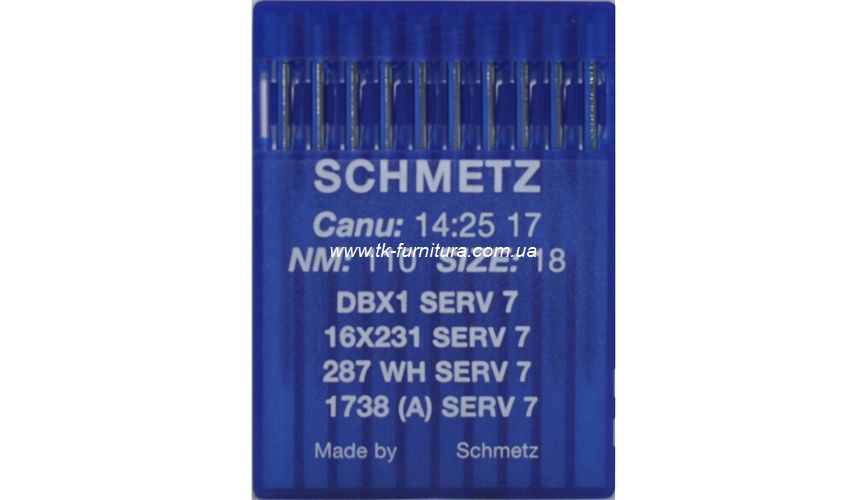 Голки DBx1 №110 (тонка, кругле стандартне вістря), SCHMETZ