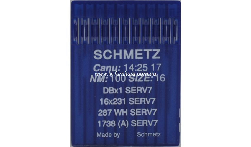 Голки DBx1 №100 (тонка, кругле стандартне вістря), SCHMETZ