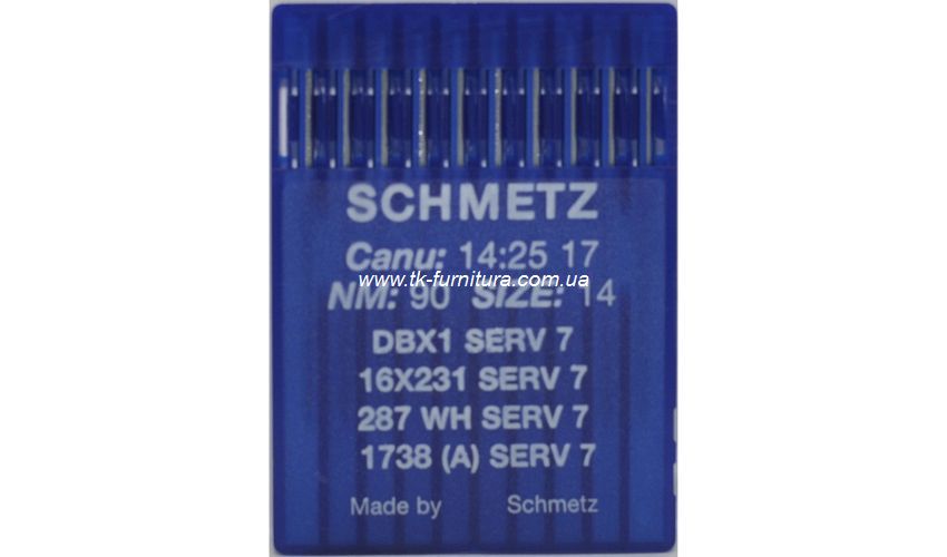 Голки DBx1 №90 (тонка, кругле стандартне вістря), SCHMETZ